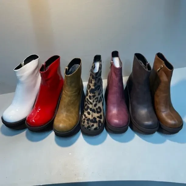 超轻底10cm高松糕底女短靴时尚百搭轻奢加绒潮流复古