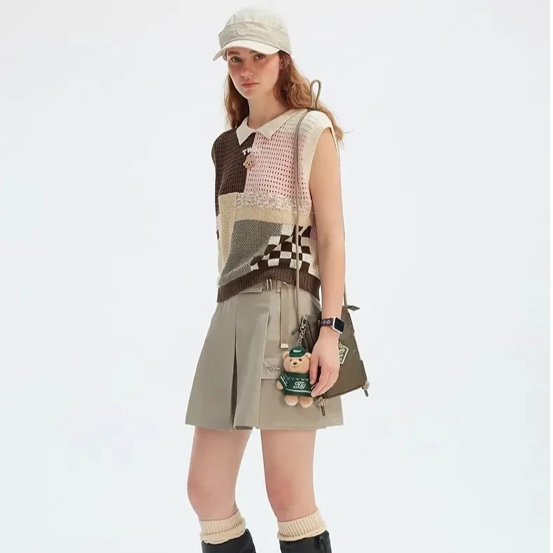 TeenieWeenie小熊女装半身裙2025百褶裙TTWH253701T