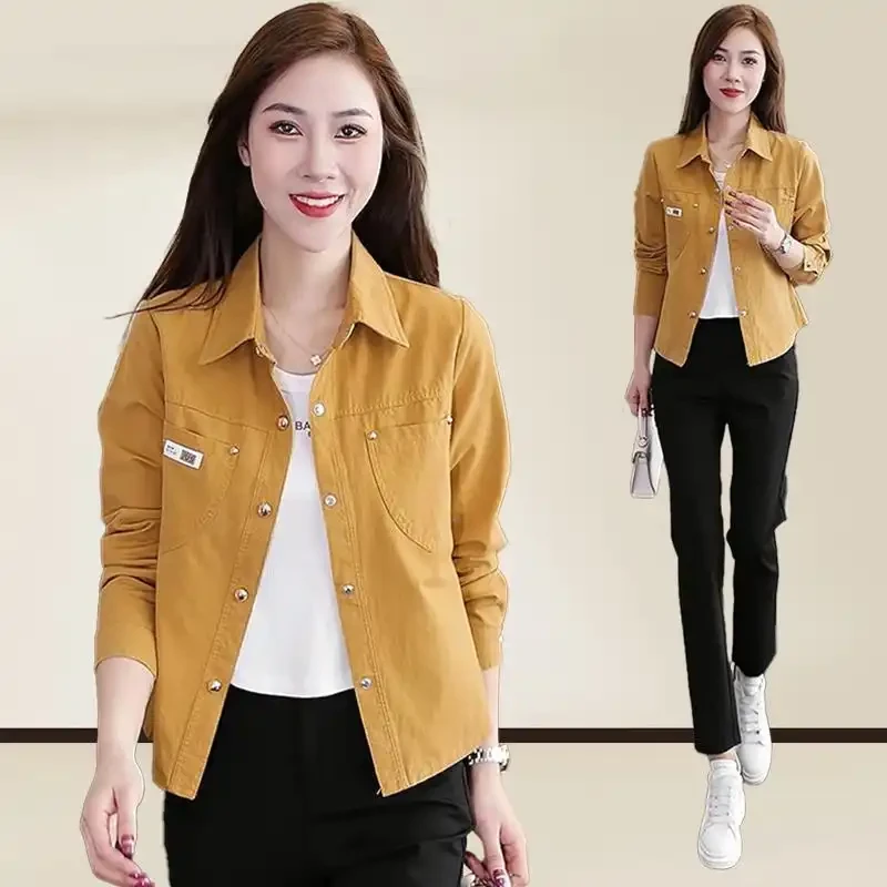 气质减龄短款外套女士2025早春新款小个子韩版百搭POLO领夹克上衣