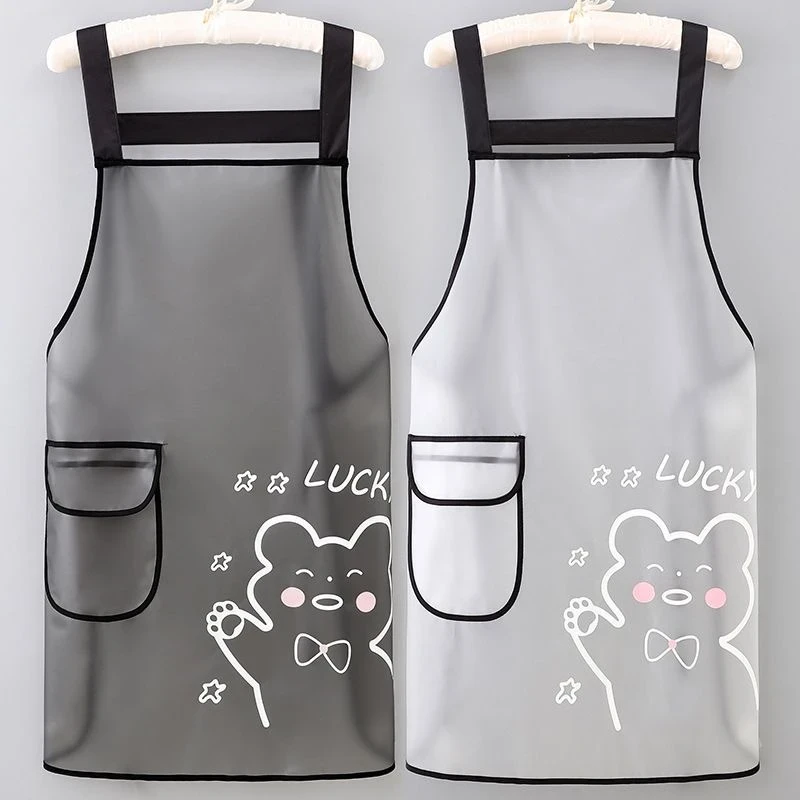 【防水防油】厨房新款韩版无袖防水防油围裙围腰餐饮水产做饭免洗
