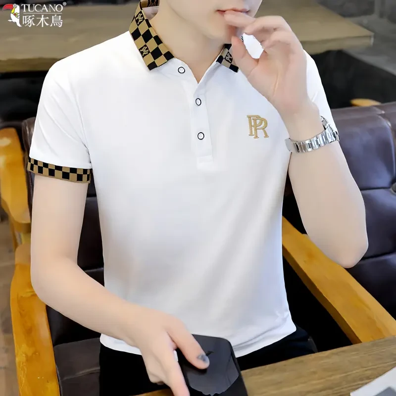 TUCANO/啄木鳥男士短袖T恤翻领半袖上衣2025新款夏季高端polo衫男