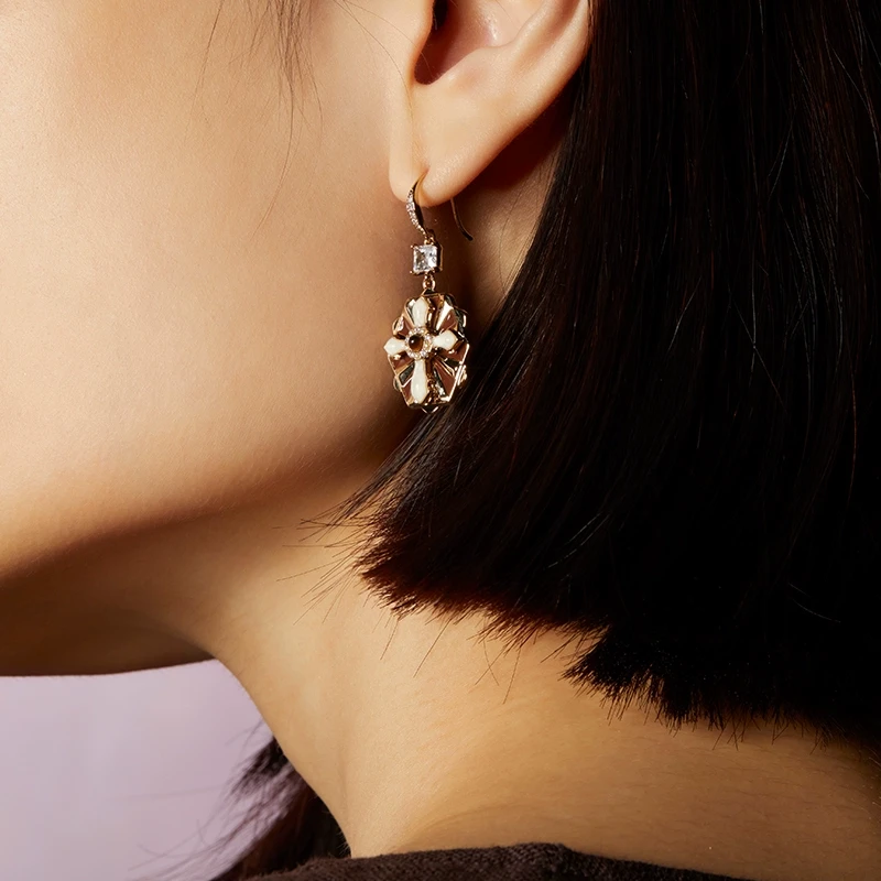 Riot/艾特里里灵运独角兽系列耳环十字架锆石虎眼石个性耳坠