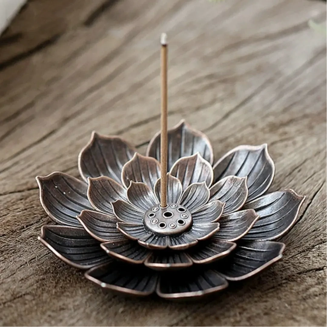 香炉莲花莲花香插家用室内熏香插香盘创意摆件茶桌檀香炉精美摆