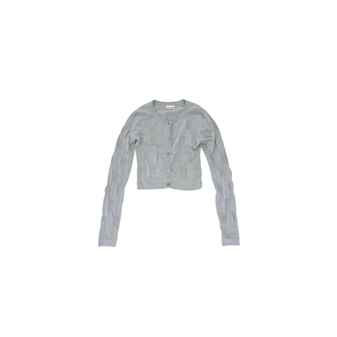 CPLUS SERIES设计师品牌圆点提花长袖针织开衫DSC买手店BY5C12002