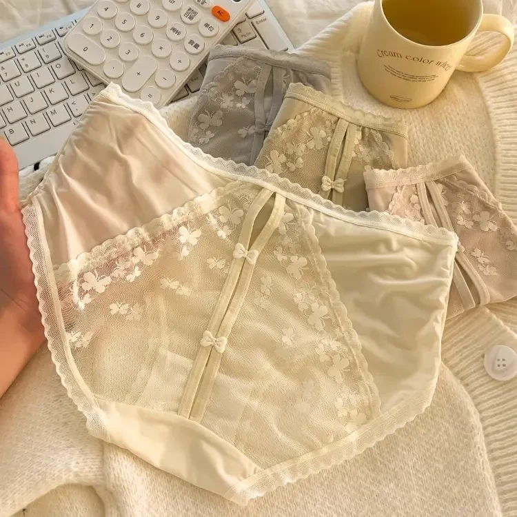 欧若风~爆款法式纯欲无痕蕾丝内裤女性感无痕夏季薄款三角裤女