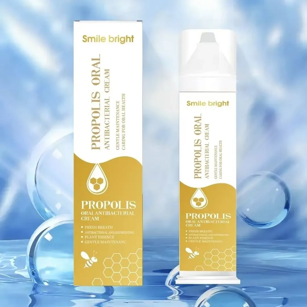 蜂胶抑菌美白牙膏祛除牙黄牙结石抑制滋生预防口腔溃疡