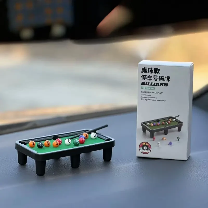 【皮卡】2025新款仿真台球桌临时停车号码牌电话挪车隐藏式创意玩具