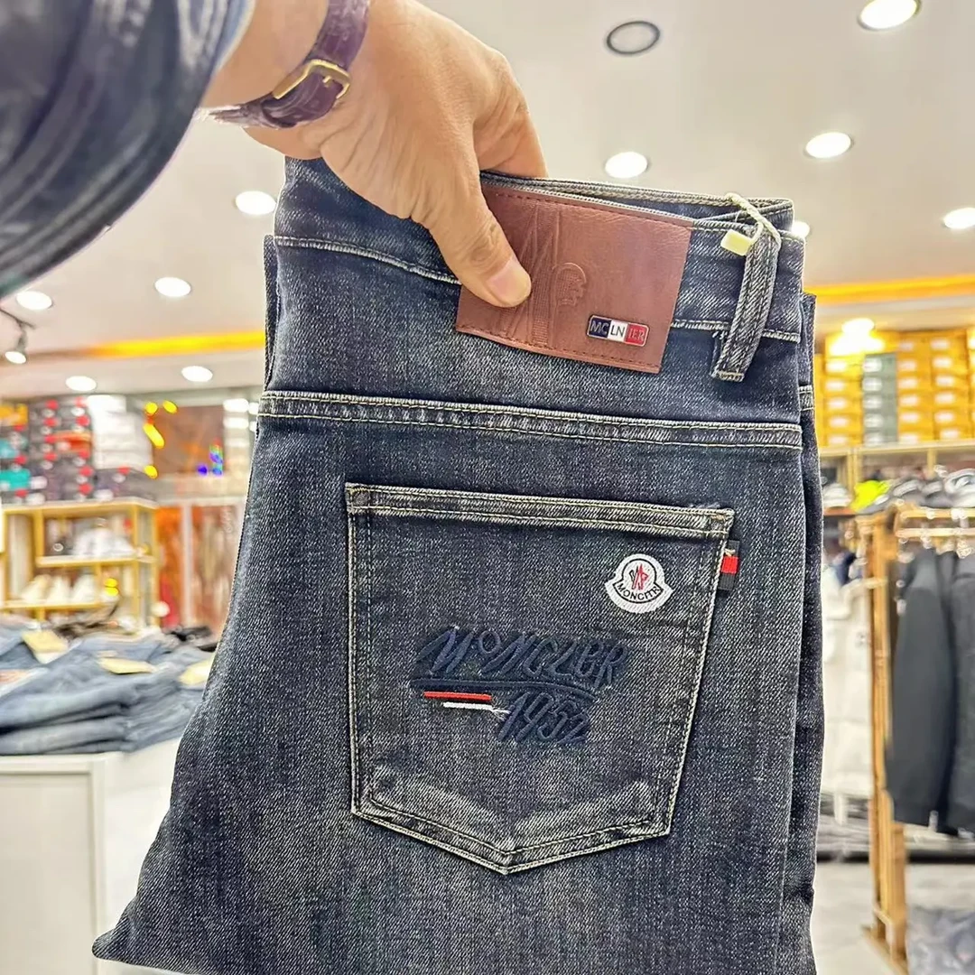 ALTUNTUGMA 绣秋冬百搭直筒裤潮流牛仔裤喷马骝裤子秋季