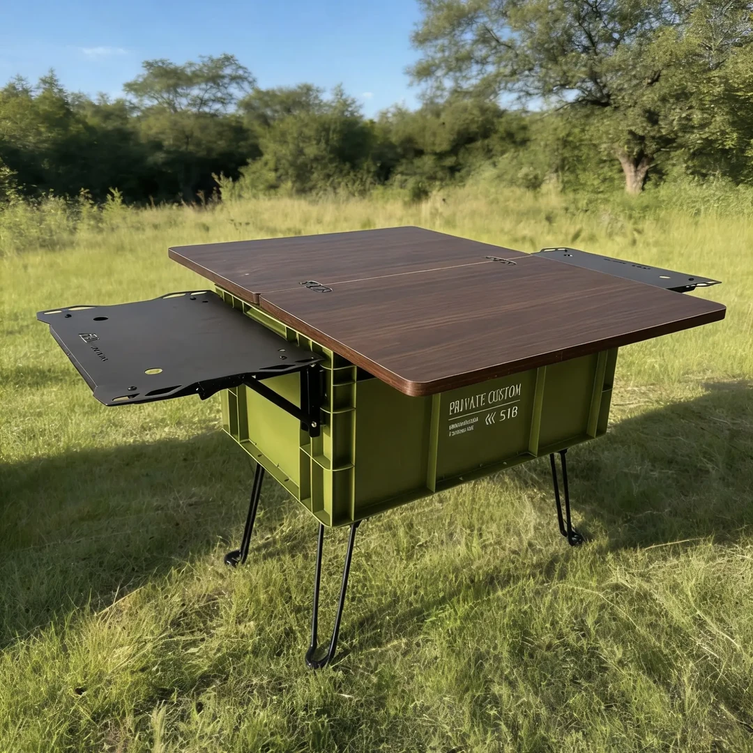 加厚加固加大户外露营便携可折叠户外阳台周转箱茶桌