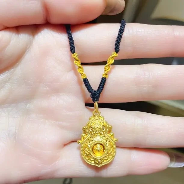 足金999四美葫芦吊坠