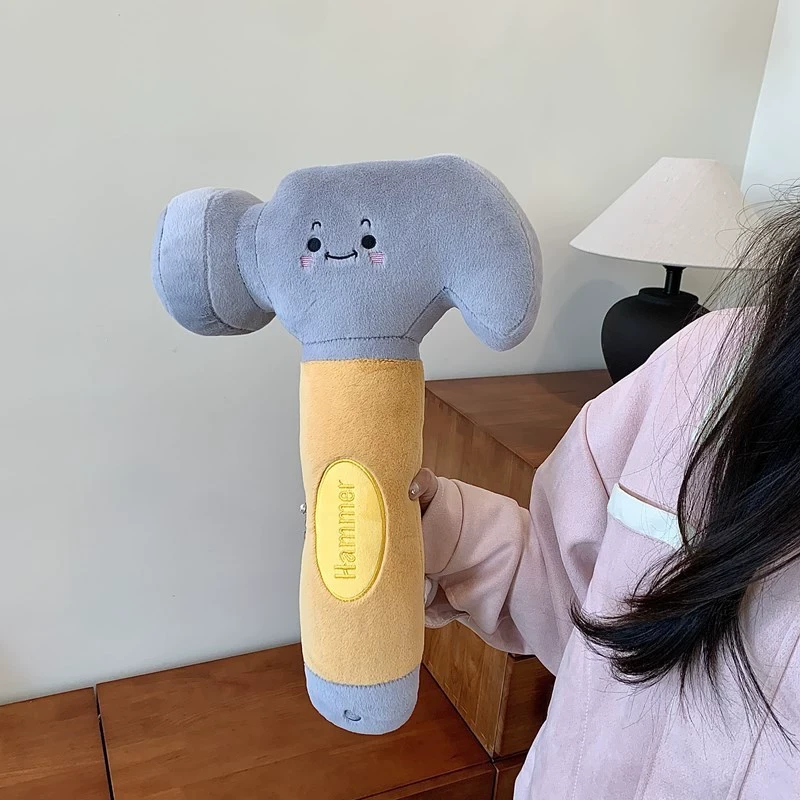 创意搞怪锤子扳手毛绒玩具公仔仿真锤子扳手玩偶睡觉抱枕儿童礼物