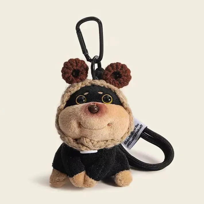 diy蜜蜂小狗包包挂件女生毛绒公仔钥匙扣背包书包挂饰小玩偶