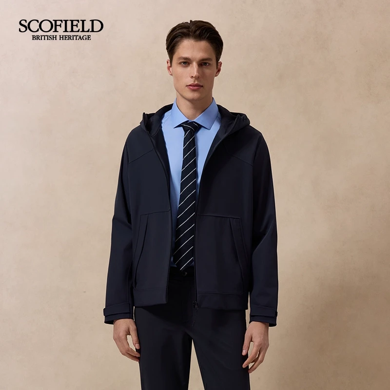SCOFIELD男装春季新款英式复古连帽时尚户外休闲夹克