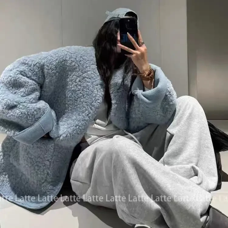 ▪️现货·韩国正版LA家冬季新款韩版宽松毛毛外套女加绒保暖