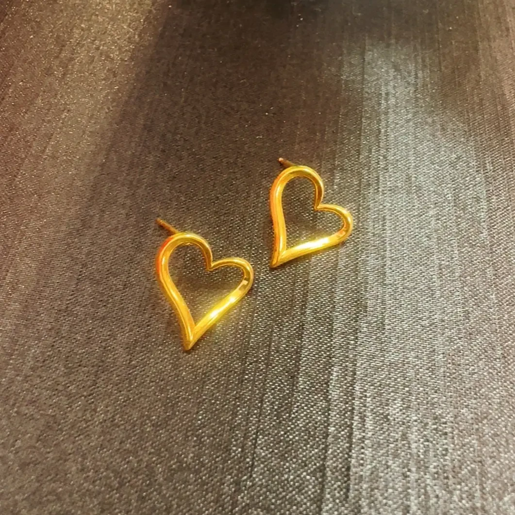 合金耳饰 MG时尚爱心耳钉0.07g