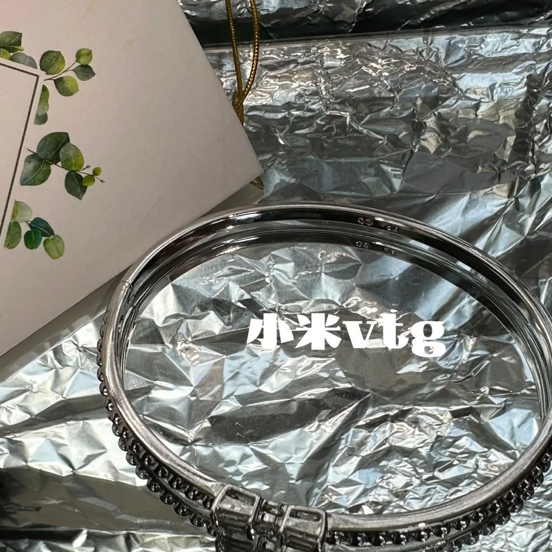 铜合金仿水晶手镯 金色/银色闪钻百搭手镯