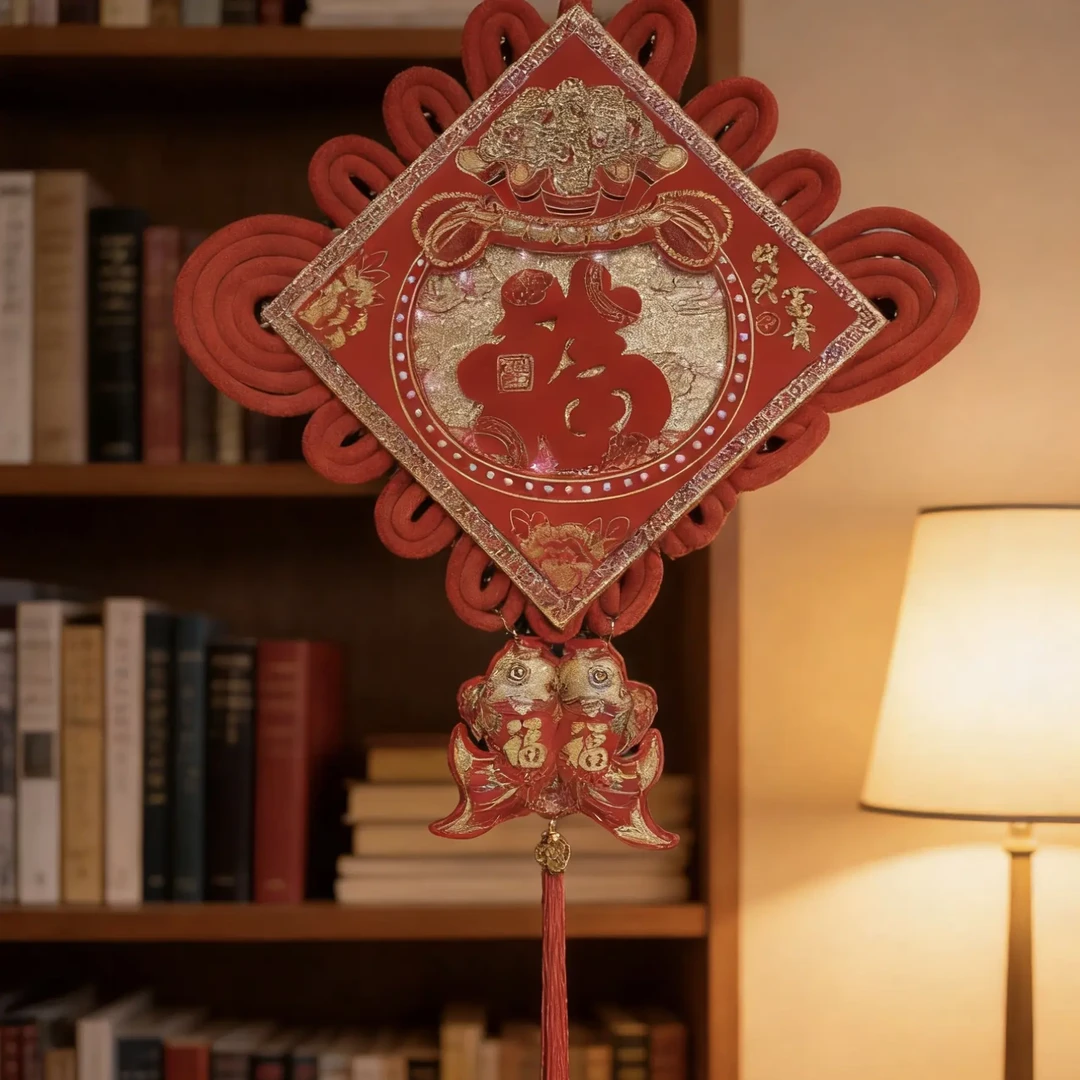 新年东方美学中国结福字挂件客厅玄关乔迁装饰