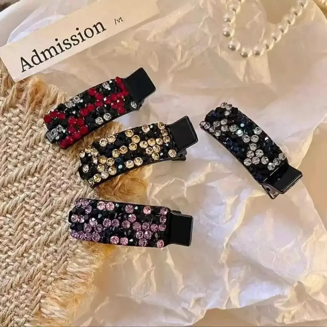 韩国气质精致百搭炫彩闪钻少女侧边夹刘海夹顶夹马尾夹高级鸭嘴夹