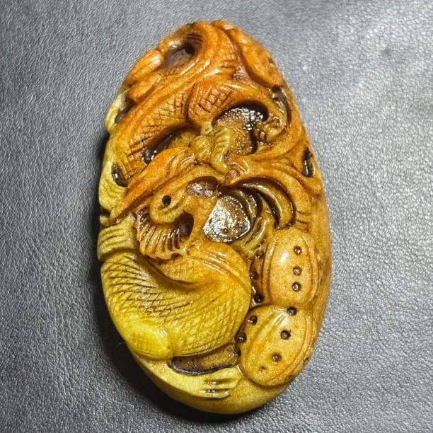 寿山石龙手把飞龙手把件把玩手把件