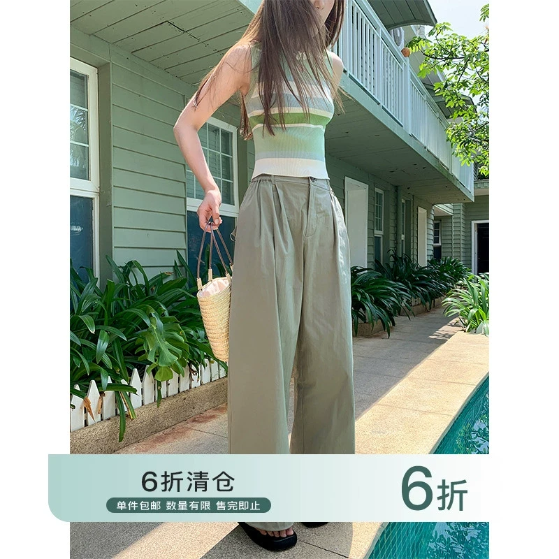 【你好卡农-蕾子】松紧腰裤脚抽绳工装裤KK24Z3346D清清