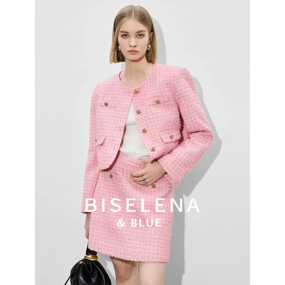 2258贝茜妮"法式赫本"气质春新款小香风外套女