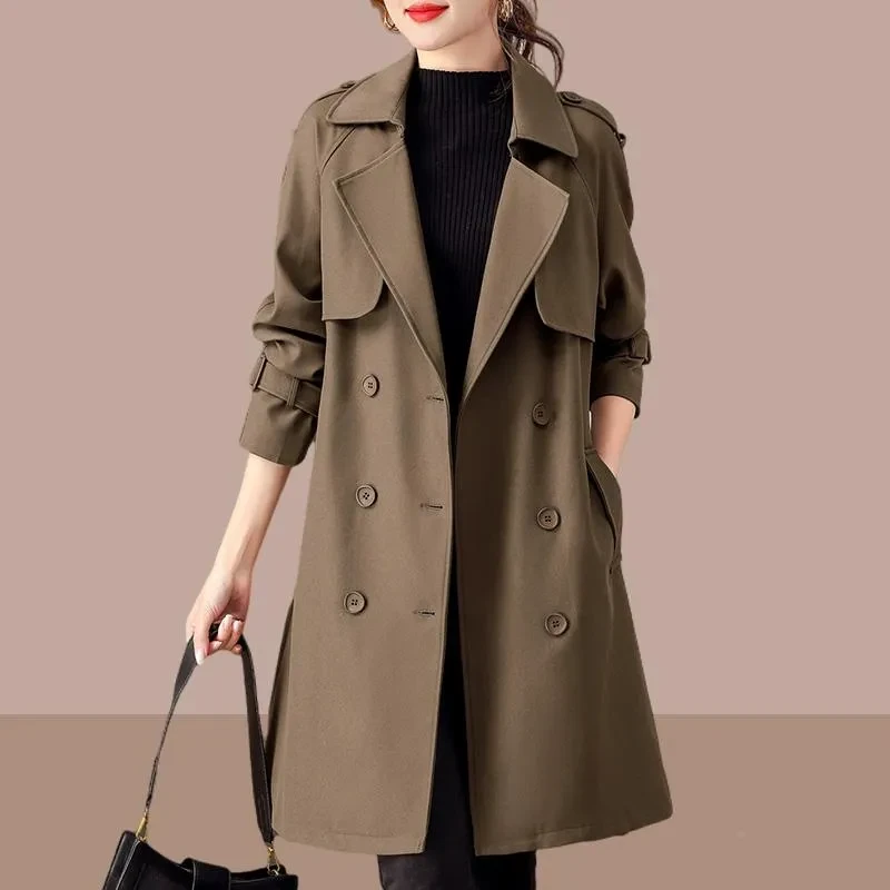 风衣女装外套春秋2025今年流行新款秋装时尚气质中长版小个子大衣