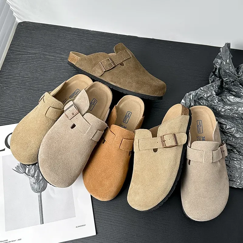 软底外穿拖鞋勃肯鞋女款2025爆款新款博肯鞋软底复古包女鞋半拖
