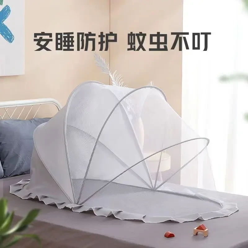 折叠蚊帐现货供应 婴儿可折叠蚊帐罩宝宝床新生儿蒙古包
