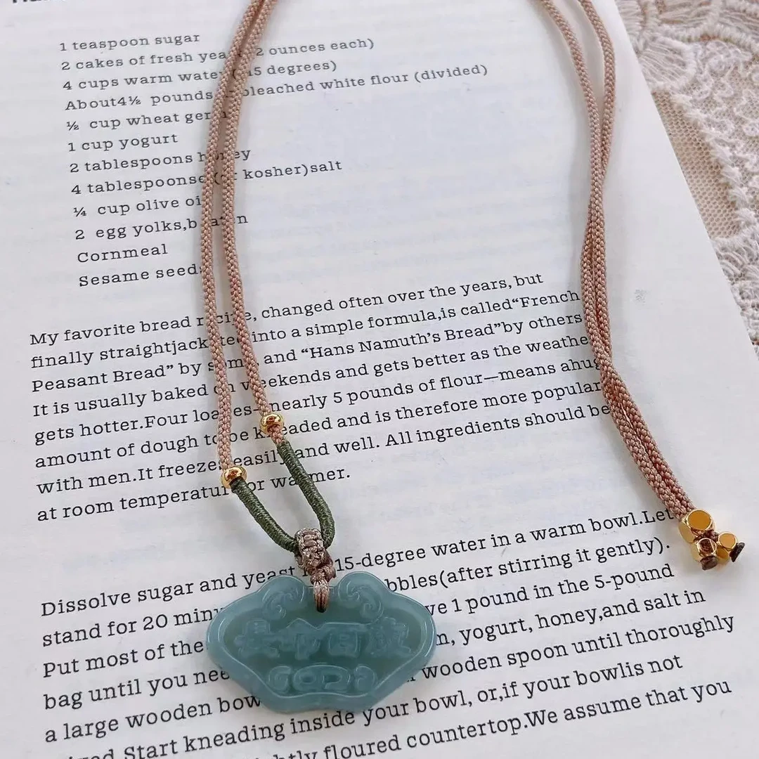 CA28翡翠如意锁吊坠