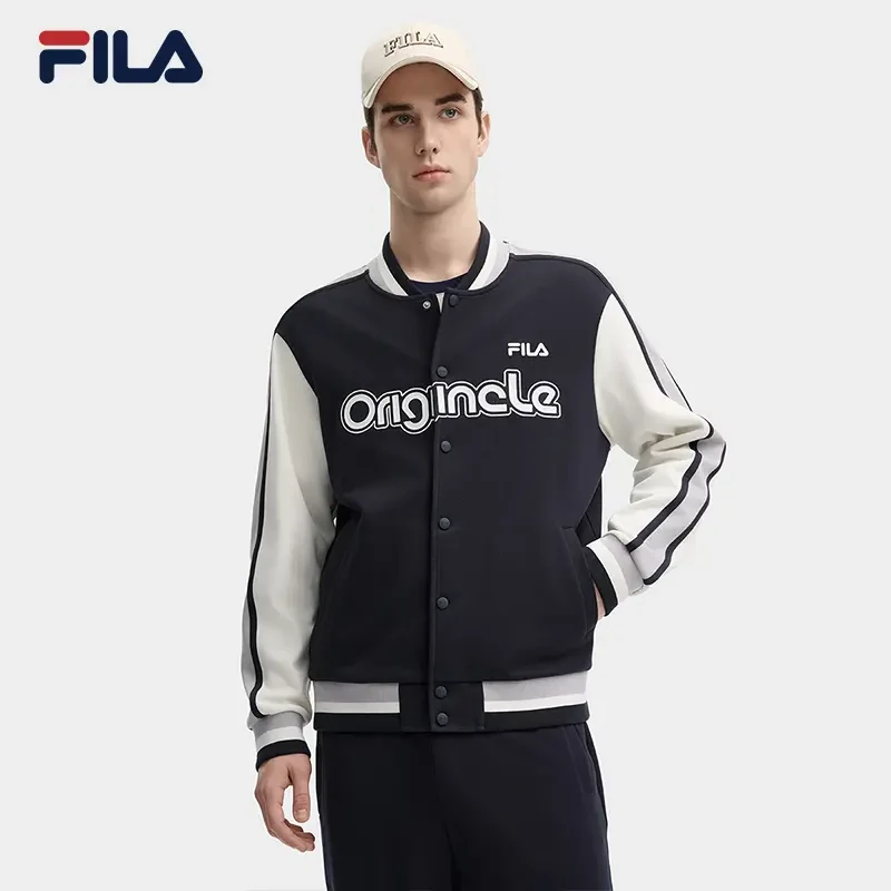 Fila/斐乐【复古加厚棒球服】秋季宽松潮流运动外套F11M439501F