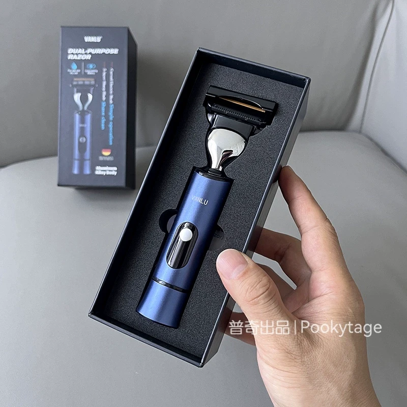 德国精工！手动/电动二合一！防水可冲洗男士多功能便携式剃须刀