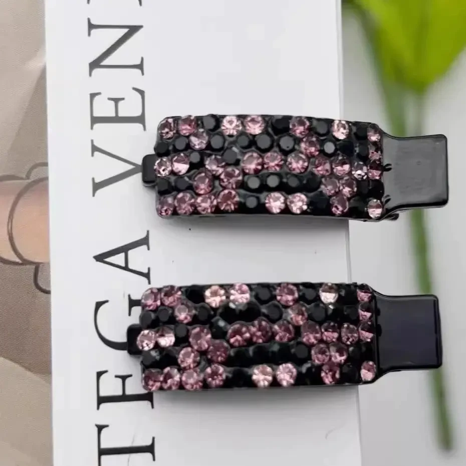 【8个装】2025新款高端彩钻发夹刘海夹前额侧边夹鸭嘴夹公主头发卡