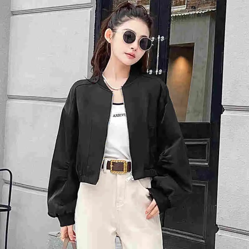 棒球服外套女春秋2025新款宽松百搭设计感小个子休闲短款夹克上衣