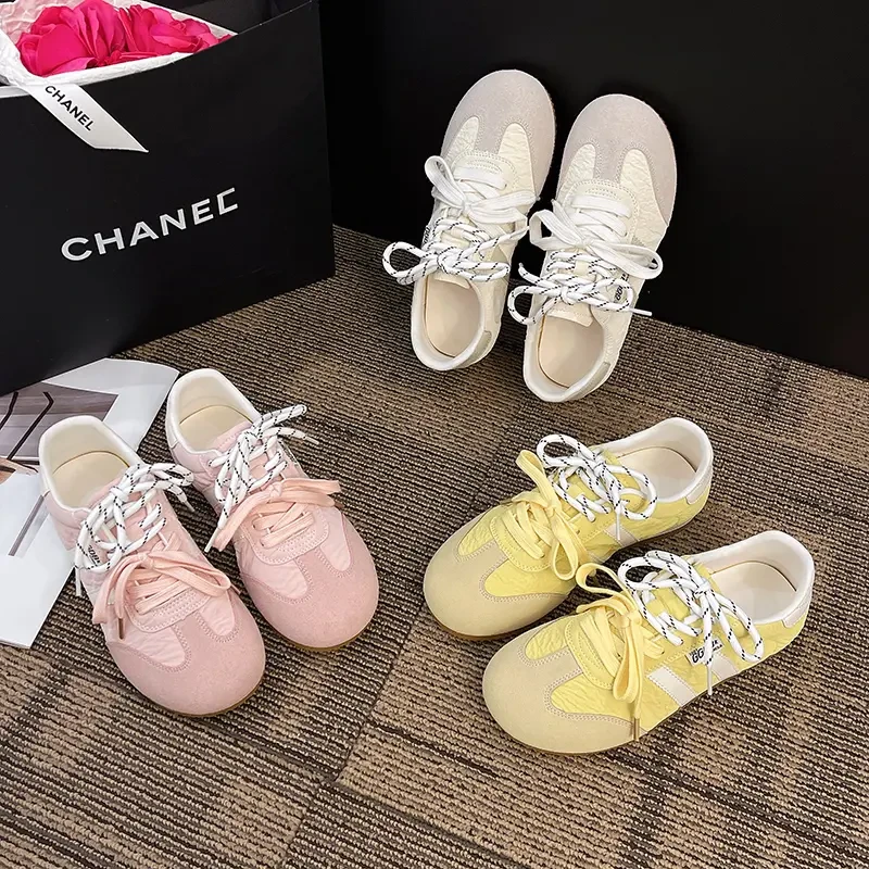 复古德训鞋2025爆款春秋夏季新款气质德训女鞋百搭休闲运动阿甘鞋