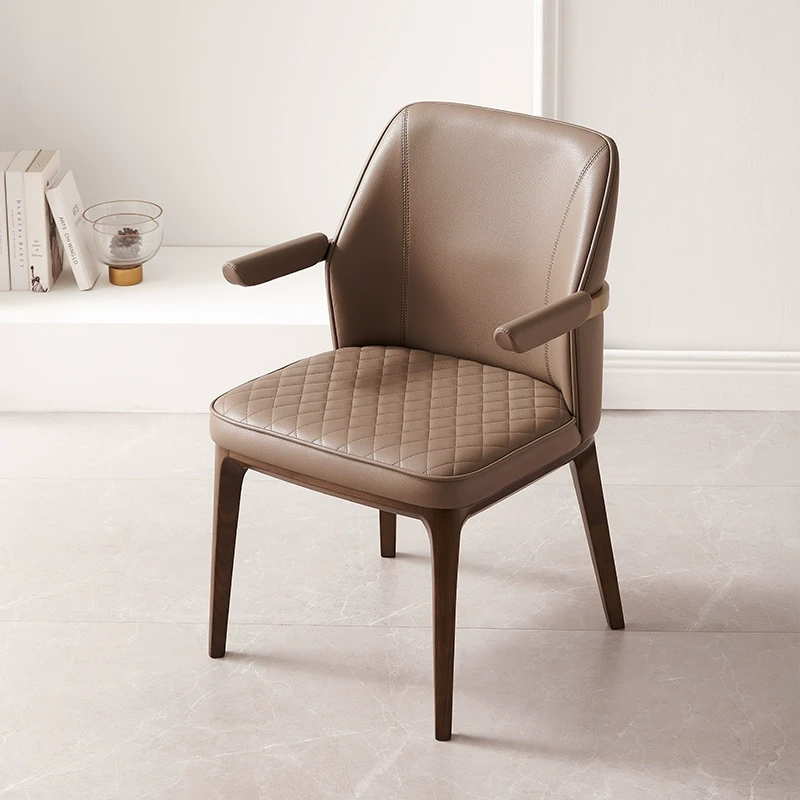 扶手餐椅家用北欧靠背舒适餐厅酒店现代简约高级感轻奢餐桌椅子