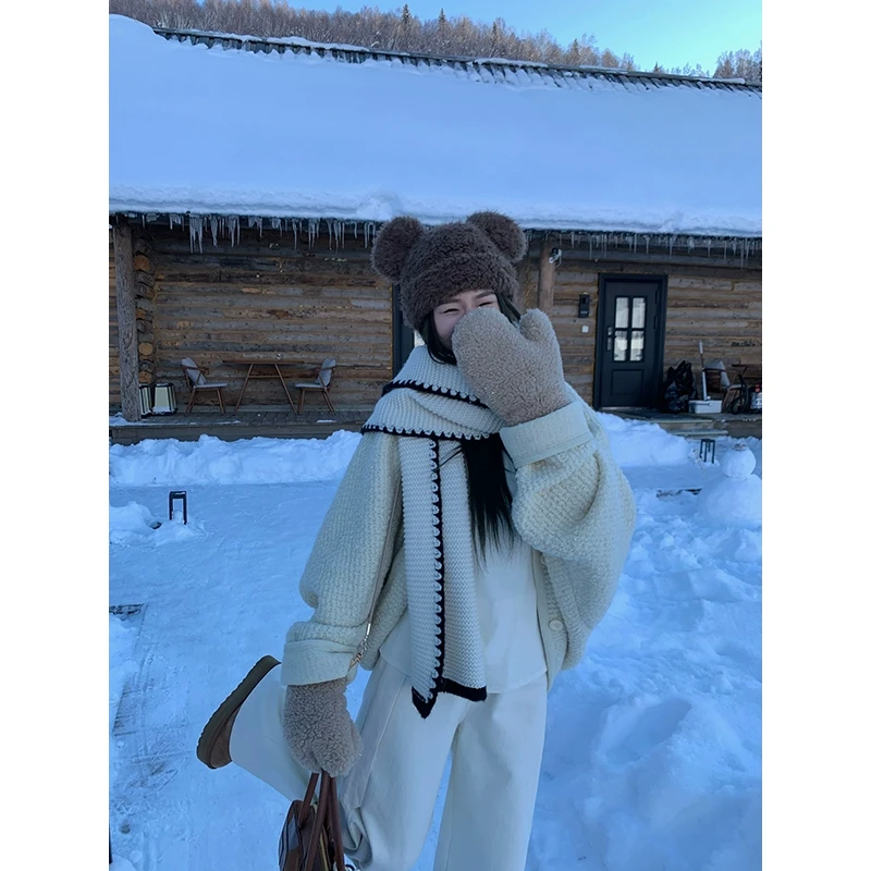 小君君布兰妮 定格巴黎/宽松蝙蝠袖简约外套100羊毛圈圈毛呢大衣