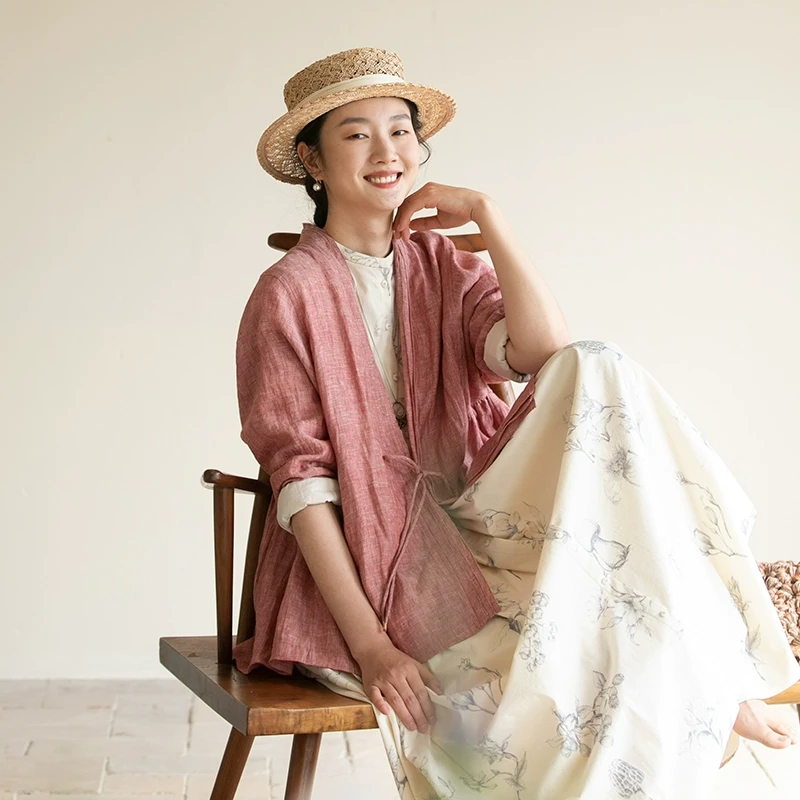 牧衣游原创 「欧若风」新中式织布短外套新款禅意百搭开衫 风揽