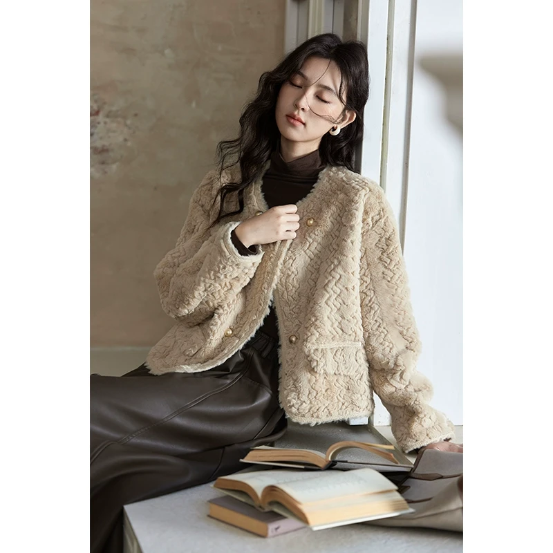 【直播专属】谜秀小香风短外套加厚保暖上衣MXD59W0612