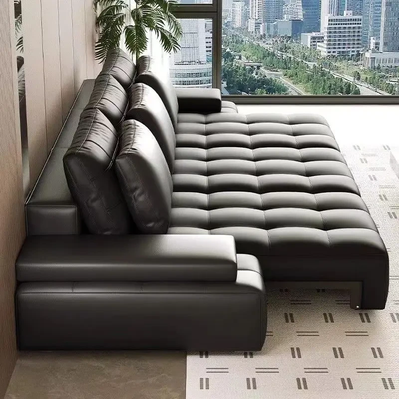 劳伦斯德国进口电机电动沙发客厅真皮伸缩松弛两用功能可定制牛皮