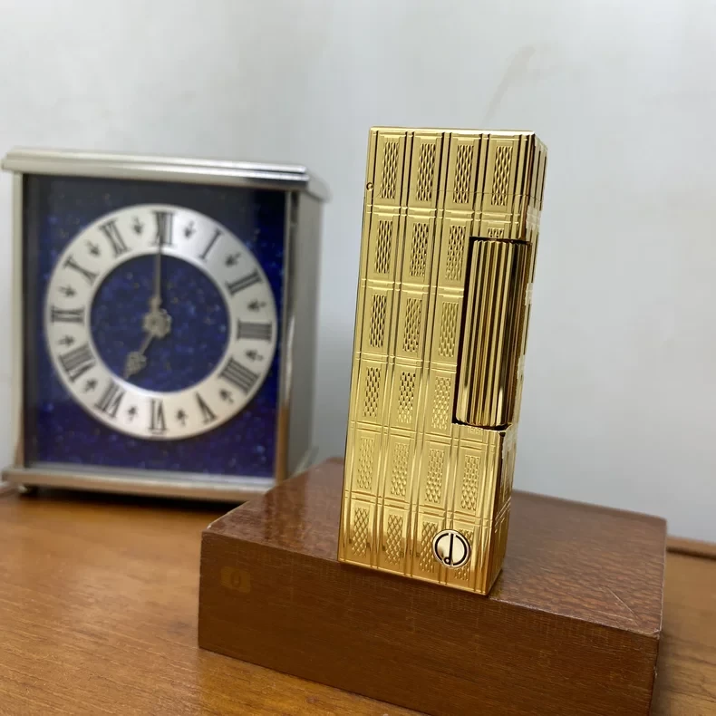 原品保证！阿尔弗雷德·登喜RG1 金色格子花纹款打火机Sx