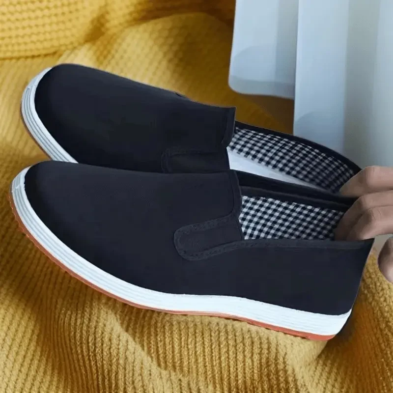 老北京布鞋软底春夏牛筋底加厚鞋耐磨轻便春季男士老年鞋透气防滑