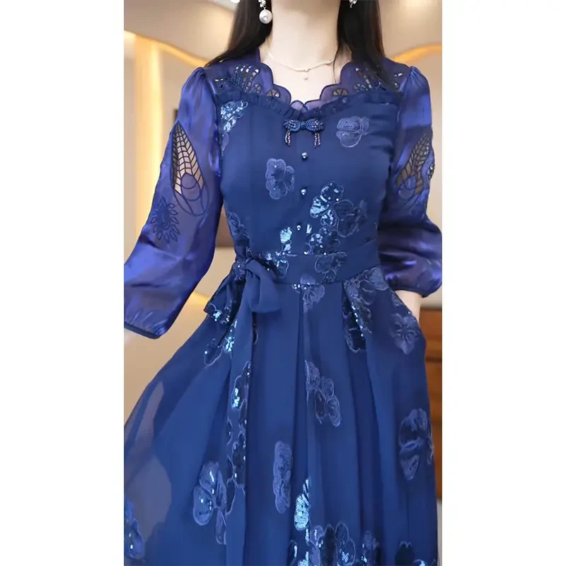 连衣裙2025年新款百搭首要复古洋气气质显瘦优雅