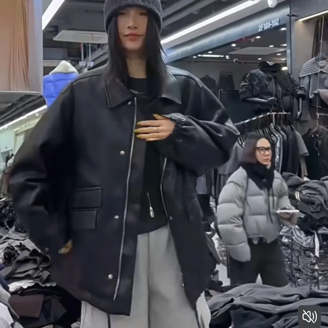 冬季加厚保暖连帽宽松中长款白鹅绒外套