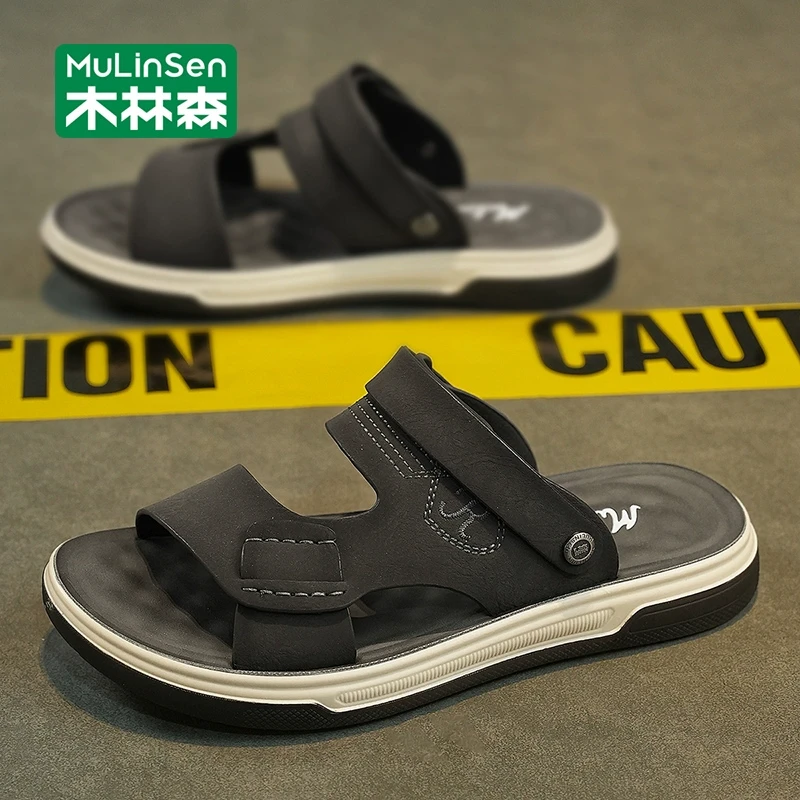 木林森男士凉鞋2025新款夏季两用外穿防滑沙滩鞋男运动休闲凉拖鞋