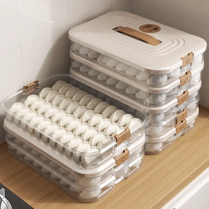 饺子盒家用食品级厨房冰箱收纳盒整理神器馄饨盒保鲜速冻冷冻专用