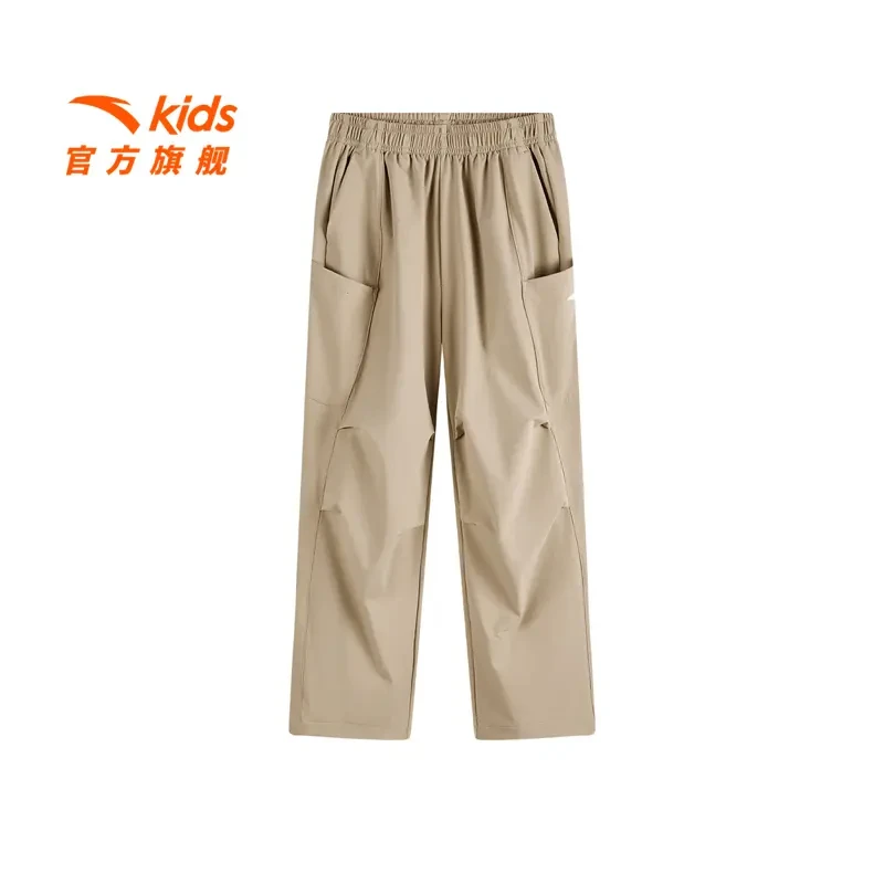 安踏儿童女大童运动长裤2025春季新款舒适百搭青少年户外休闲裤子