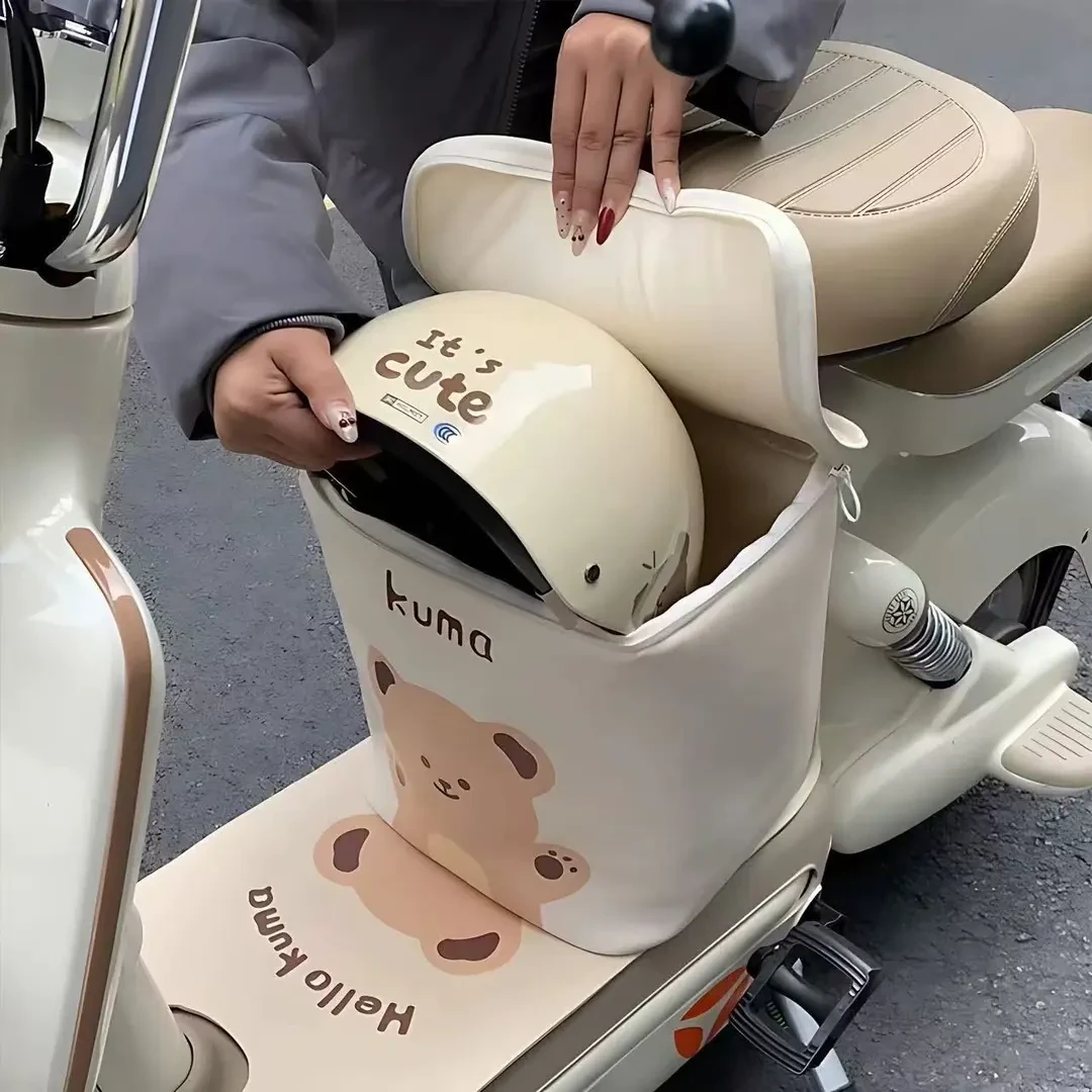 电动车座椅收纳包置物袋挂包防水前置坐垫盔充电器收纳袋储物神器