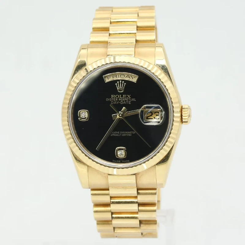 95新 Rolex/劳力士 2012年全套无字天书 黄金星期日历型118238