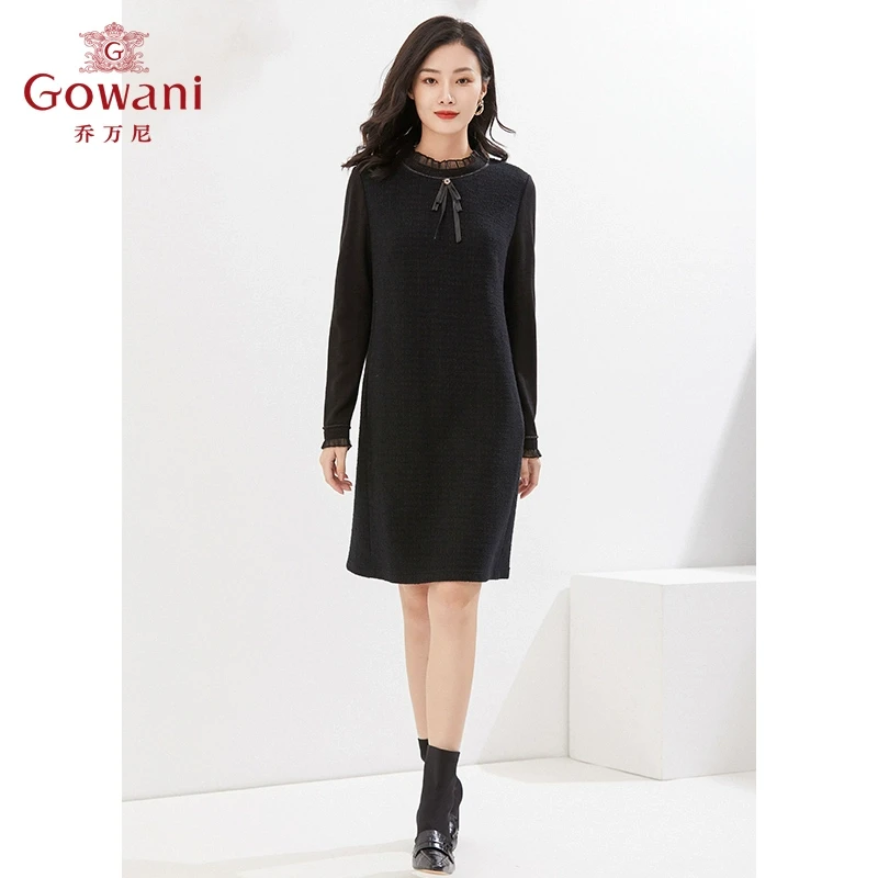 【重磅绵羊毛】乔万尼秋装新款连衣裙保暖针织EI4E648501