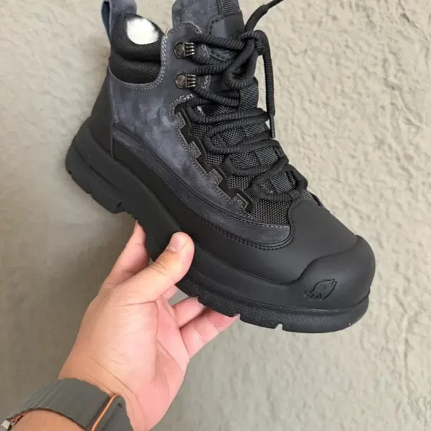 加厚羊毛真皮冬季保暖防臭透气轻便防滑加绒男户外棉鞋